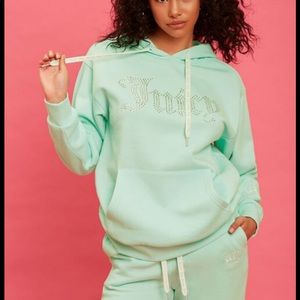 Juicy couture x forever 21 rhinestone hoodie